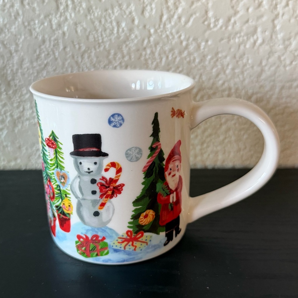 Anthropologie Nathalie Lete Winter Holiday Gingerbread Mug